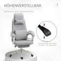 Ergonoomiline reguleeritav kontori- ja mängutool jalatoe, peatoe ja nimmetoega, hall