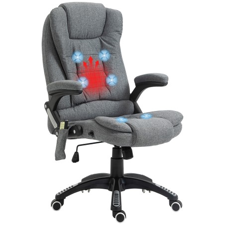 Ergonoomiline massaažifunktsiooni ja soojendusega kontoritool, tumehall