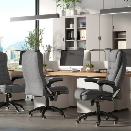 Ergonoomiline massaažifunktsiooni ja soojendusega kontoritool, tumehall