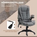 Ergonoomiline massaažifunktsiooni ja soojendusega kontoritool, tumehall
