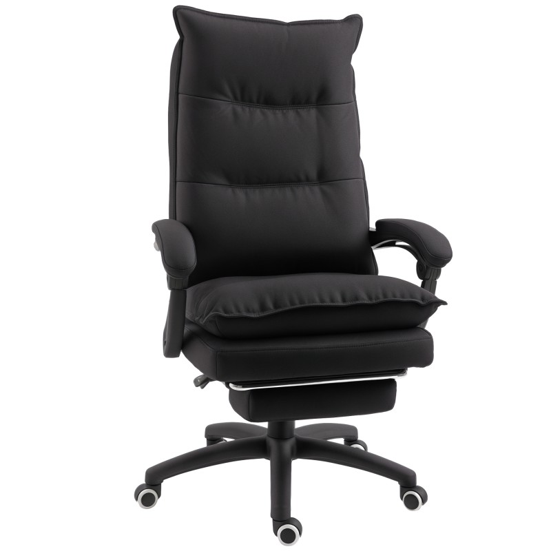 Ergonoomiline massaažifunktsiooniga kontoritool jalatoega, must