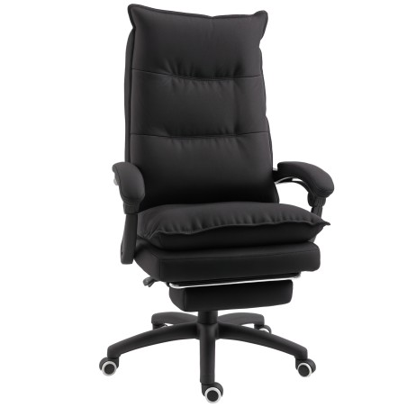 Ergonoomiline massaažifunktsiooniga kontoritool jalatoega, must