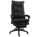 Ergonoomiline massaažifunktsiooniga kontoritool jalatoega, must