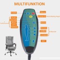 Ergonoomiline massaaži- ja soojendusfunktsiooniga kontoritool jalatoega, hall