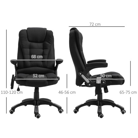 Ergonoomiline massaaži ja soojendusega kontoritool, must