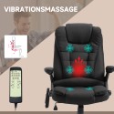 Ergonoomiline massaaži ja soojendusega kontoritool, must