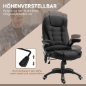 Ergonoomiline massaaži ja soojendusega kontoritool, must
