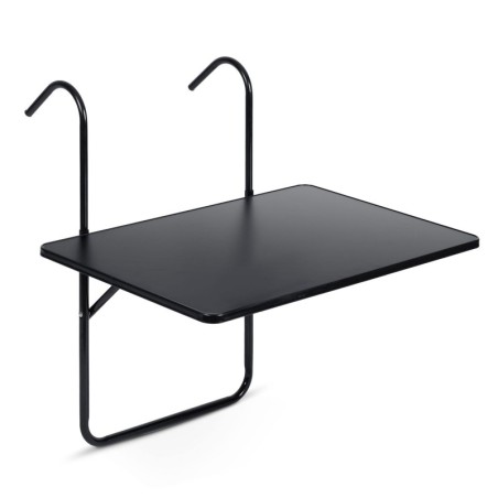 Vastupidav rõdulaud 60x43cm kokkupandav, must | FreshDesign.ee