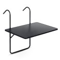 Vastupidav rõdulaud 60x43cm kokkupandav, must | FreshDesign.ee