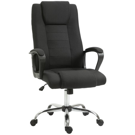 Ergonoomiline kontoritool kiigufunktsiooni ja peatoega, 62 × 76 × 110–119 cm, must