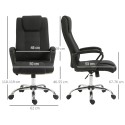 Ergonoomiline kontoritool kiigufunktsiooni ja peatoega, 62 × 76 × 110–119 cm, must