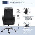 Ergonoomiline kontoritool kiigufunktsiooni ja peatoega, 62 × 76 × 110–119 cm, must