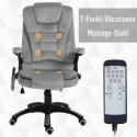 Ergonoomiline massaaži- ja soojendusfunktsiooniga kontoritool, hall