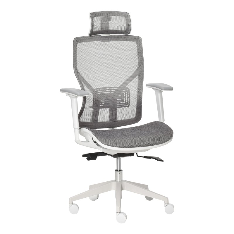 Ergonoomiline kontoritool peatoe ja nimmetoega, hall