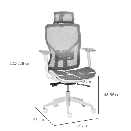 Ergonoomiline kontoritool peatoe ja nimmetoega, hall