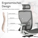 Ergonoomiline kontoritool peatoe ja nimmetoega, hall