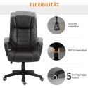Massaažifunktsiooniga ergonoomiline kontoritool, pruun