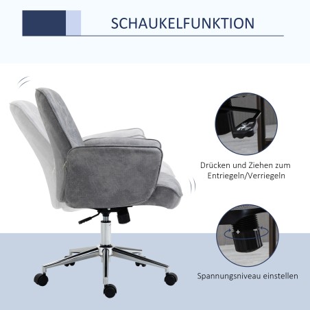 Ergonoomiline kontoritool kiikfunktsiooniga, kuni 120 kg, helehall