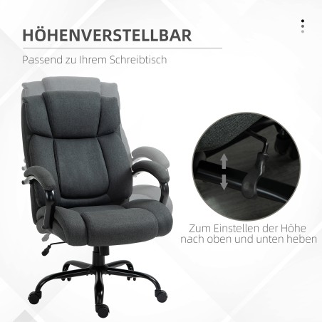 Ergonoomiline kontoritool polsterdatud käetugedega, kandevõime 220 kg