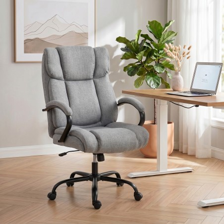 Ergonoomiline kontoritool, kuni 220 kg, käetugedega, helehall