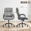 Ergonoomiline kontoritool, kuni 220 kg, käetugedega, helehall