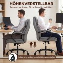 Ergonoomiline kontoritool, kuni 220 kg, käetugedega, helehall
