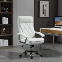 Ergonoomiline kunstnahast kontoritool rombmustriga, valge