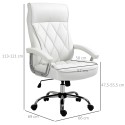 Ergonoomiline kunstnahast kontoritool rombmustriga, valge