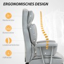 Ergonoomiline kontoritool jalatoe ja reguleeritava seljatoega, helehall