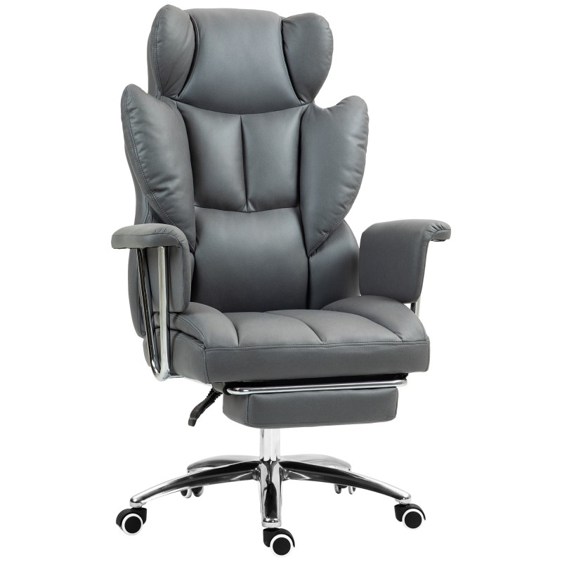 Ergonoomiline kontoritool jalatoe ja reguleeritava seljatoega, tumehall