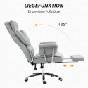 Ergonoomiline kontoritool jalatoe ja reguleeritava seljatoega, helehall