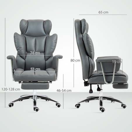 Ergonoomiline kontoritool jalatoe ja reguleeritava seljatoega, tumehall