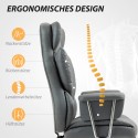 Ergonoomiline kontoritool jalatoe ja reguleeritava seljatoega, tumehall