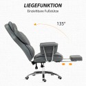 Ergonoomiline kontoritool jalatoe ja reguleeritava seljatoega, tumehall