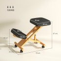 Ergonoomiline ratastega põlvetool koju ja kontorisse
