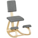 Ergonoomiline põlvetool koju, kontorisse ja mediteerimiseks, hall