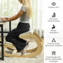 Ergonoomiline kiikuv põlvetool kodukontorisse, kreem