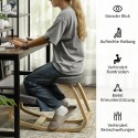 Ergonoomiline linase välimusega põlvetool kasepuidust alusega