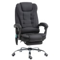 Massaaži-, soojendus- ja lamamisfunktsiooniga ergonoomiline kontoritool, must