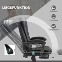 Massaaži-, soojendus- ja lamamisfunktsiooniga ergonoomiline kontoritool, must