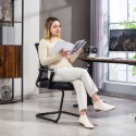 Ergonoomiline võrgust tool porolooni ja metallist kelgujalaga, must