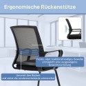 Ergonoomiline võrgust tool porolooni ja metallist kelgujalaga, must