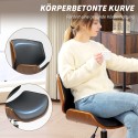 Reguleeritava kõrgusega kunstnahast kodukontori tool, kuni 135 kg, must ja pähklipruun