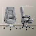 Ergonoomiline kontoritool massaažifunktsiooni ja jalatoega, hall