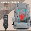 Ergonoomiline kontoritool massaažifunktsiooni ja jalatoega, hall