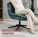 Laia istme ja polstriga pöörlev kontoritool, tumeroheline