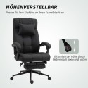 Kontoritool jalatoe ja peatoega, pööratav, must