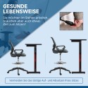 Ergonoomiline kontoritool käetugede ja reguleeritava jalatoeringiga, hall