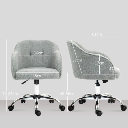 Hall ergonoomiline kodukontoritool kiikumisfunktsiooniga, 56 × 61 × 86 cm