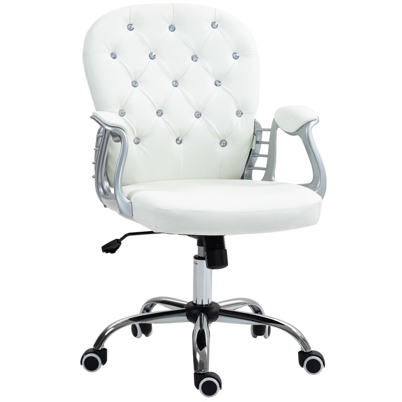 Ergonoomiline kontoritool käetoe ja polsterdatud seljatoega, valge